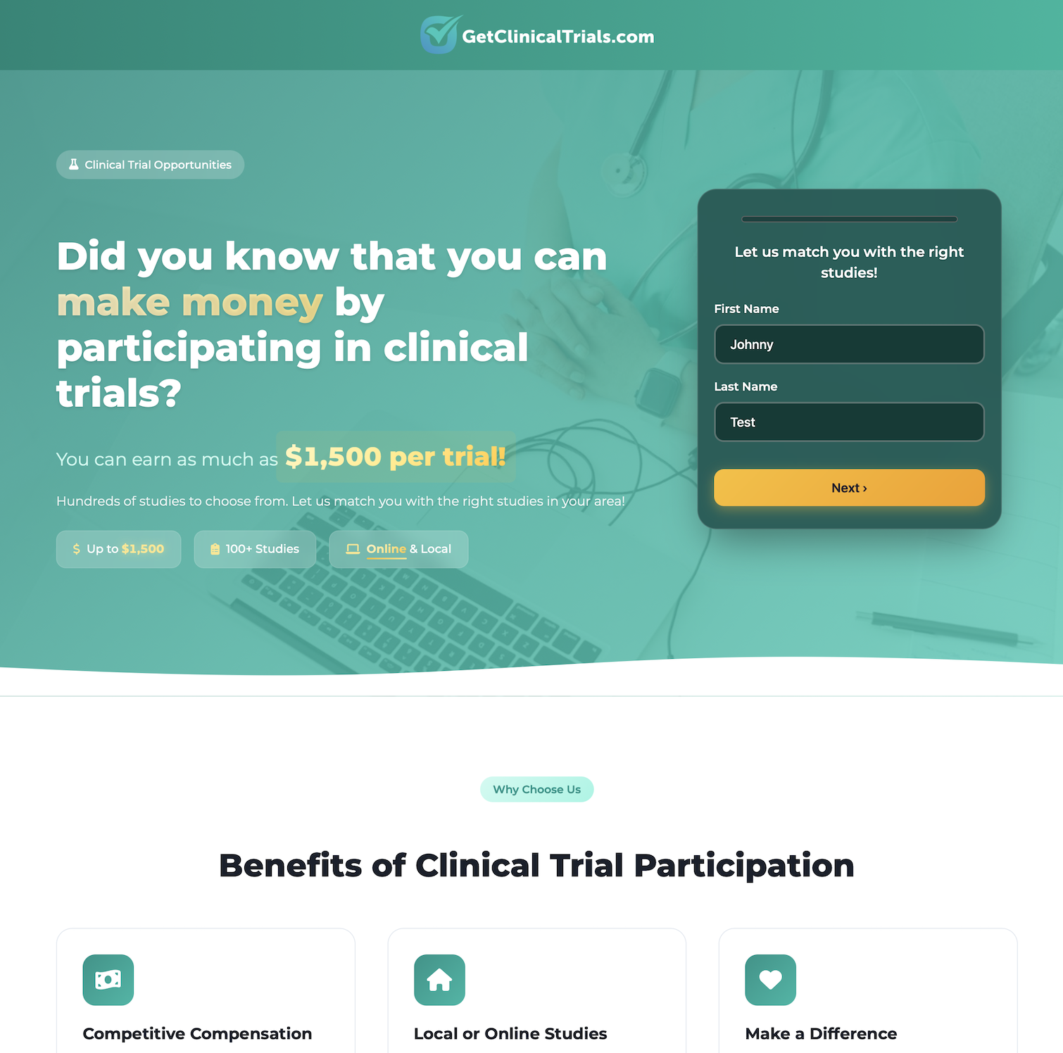 Rush Sites — Lead Generation Landing Pages